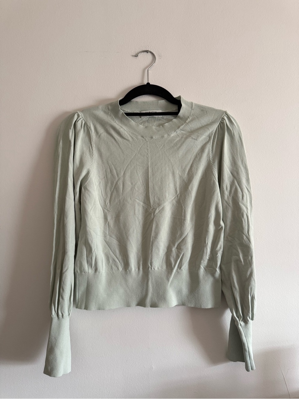 Aritzia Babaton Sage Green Puff Sleeve Long Sleeve - size small